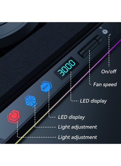 ICE COOREL Laptop Cooling Pad with RGB Lighting