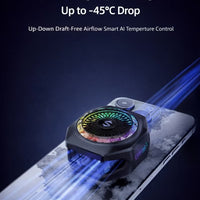 Phone Cooler Black Shark 5 Pro Magnetic Phone/Tablet Cooler – 35W Ultra-Cooling Gaming Fan with 45W Adapter, RGB LED, APP Smart Temperature Control, Detachable Handle – For iPhone, RedMagic, Samsung, Android, iPad & Tablets (Perfect for PUBG Mobile & COD)