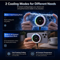 Memo CX17 Magnetic Smartphone Cooler, 15W Fast Cooling Semiconductor Radiator Fa