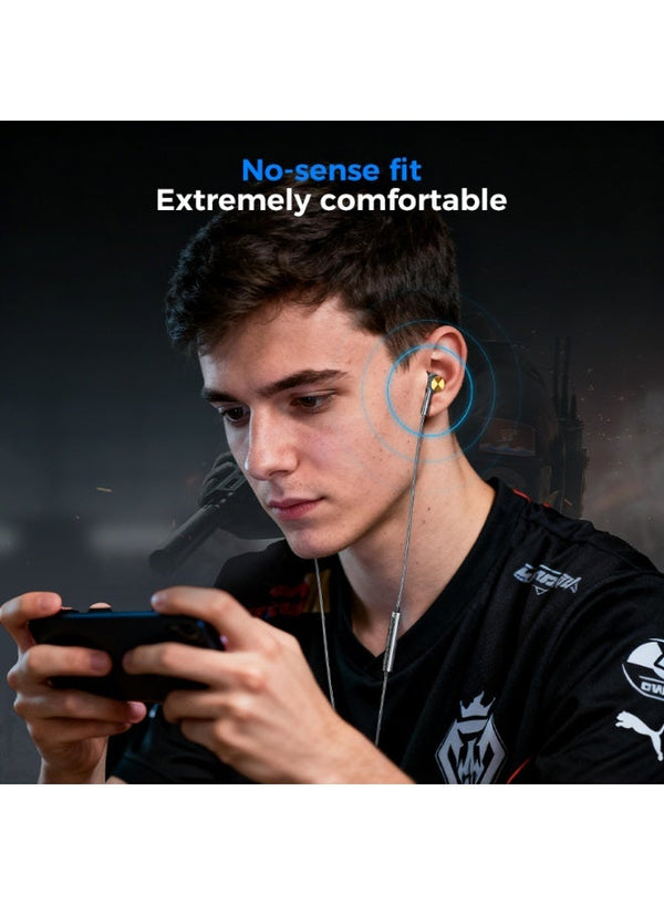 PLEXTONE Armor G18 Type C Gaming Earphones with Built In Digital Sound Card and 4 Gaming Sound Modes, Lightweight In Ear Headset with Microphone for PUBG Mobile, Call of Duty Mobile and Free Fire, Compatible with iPhone, iPad, RedMagic