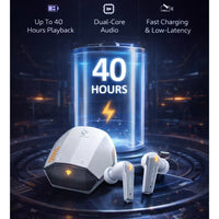 Machenike TH60 Gaming Earbuds TWS Earphones Bluetooth 5.4 – Ultra Low Latency No Delay Wireless Gaming AirPods, Dual Sound Modes (Gaming & Music), ENC Microphone, Immersive Stereo Sound, IPX5 Water Resistant, Long Battery Life with Charging Case, USB-C Fa