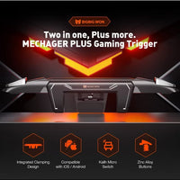 BIGBIGWON Mecharger Plus M3 Mobile Gaming Trigger Controller, L1/R1 High Precision Mechanical Buttons, Zero Delay Touch Mapping, Ergonomic Clamp Design Gamepad for PUBG & COD, Compatible with iPhone, Samsung Galaxy, RedMagic, Xiaomi & Android Phones