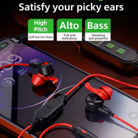 PIVA S6PRO Gaming Earphones With 27 PD Charging Port, APP Control, Built-in Sound Card, 3D Surround Sound, RGB Lighting, For iPhone, RedMagic, Samsung, Mobile, PC, PS5, PS4, Xbox Series X/s, Xbox One, Nintendo Switch - Type C Red