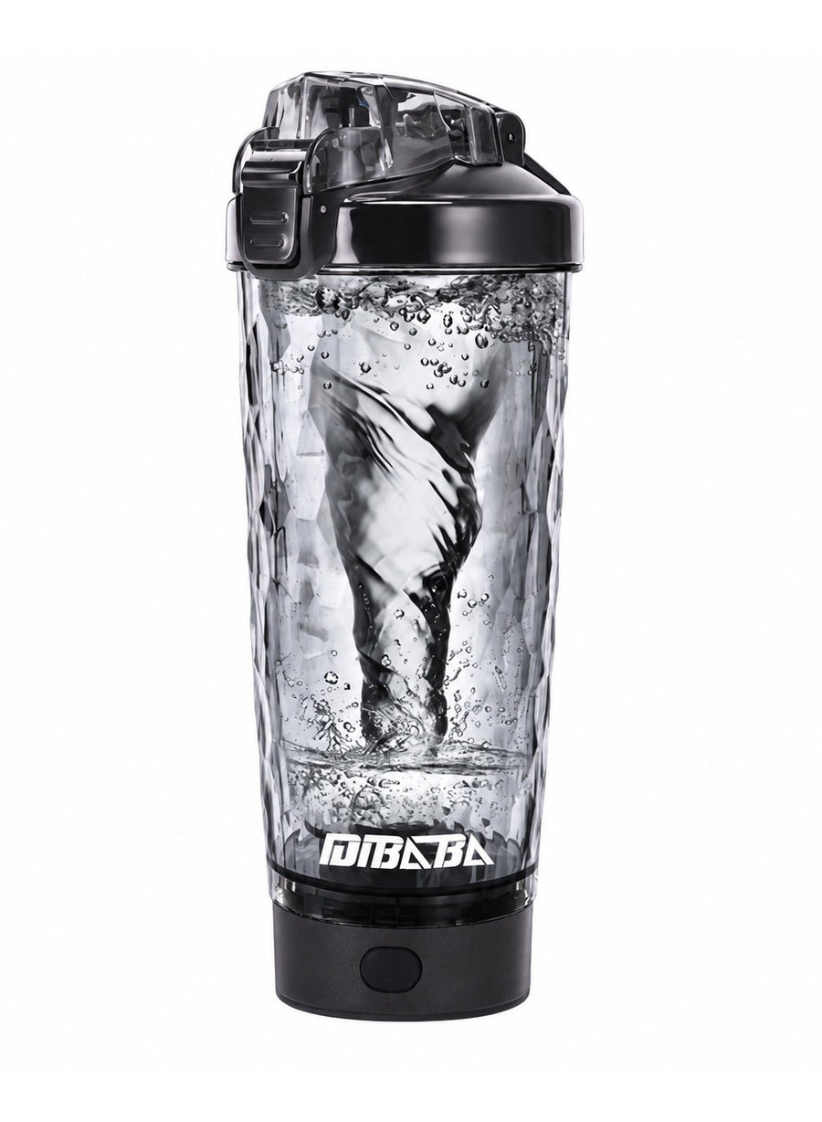 Electric Shaker Bottle 500ml, Automatic 6500RPM Protein Shaker Cup for Gym, Fitness, Sports & Workout, Magnetic Charging, One-Touch Mixing, Detachable Washable BPA-Free Tritan Cup for Protein Powder, Coffee, Milk, Pre-Workout & Shakes - Black