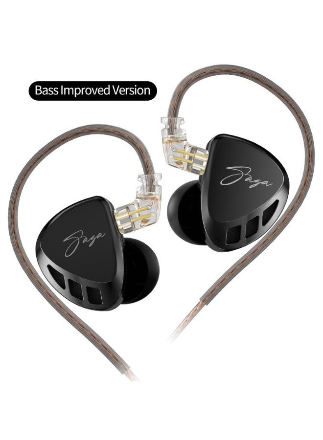 KZ Saga IEM Bass Improved Version, Wired 3.5mm HiFi In-Ear Monitor Earphones wit