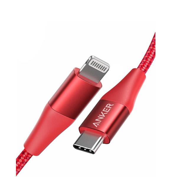Anker PowerLine+ II USB-C to Lightning Cable (0.9m / 3ft), MFi-Certified Fast Charging & Data Cable for iPhone, iPad, iPod — Red