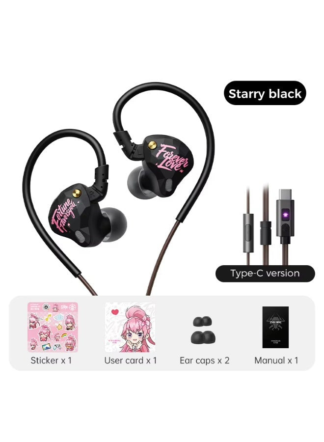 PLEXTONE F1 IEM Type C Gaming Earphones with Digital Sound Card, In Ear Monitor for PUBG Mobile, Call of Duty Mobile and Free Fire, Compatible with iPhone, iPad, RedMagic, Samsung Galaxy and Android Devices