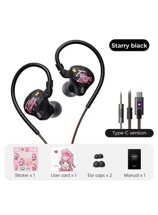 PLEXTONE F1 IEM Type C Gaming Earphones with Digital Sound Card, In Ear Monitor for PUBG Mobile, Call of Duty Mobile and Free Fire, Compatible with iPhone, iPad, RedMagic, Samsung Galaxy and Android Devices