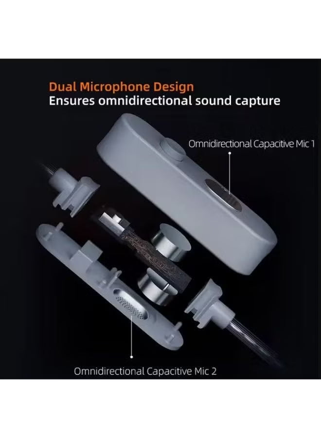 KZ M2 Type-C 0.78mm Silver-Plated Earphone Upgrade Cable, featuring Dual Microphones, High-Performance DAC Chip, Hi-Fi Audio Decoding, and Adjustable Sound Modes. Premium 0.78mm Type-C IEM Cable compatible with KZ ZS10 Pro 2 and other 0.78mm pin earphones