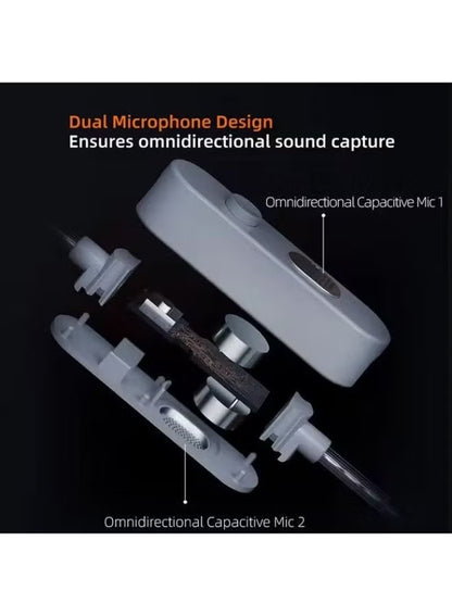 KZ M2 Type-C 0.78mm Silver-Plated Earphone Upgrade Cable, featuring Dual Microphones, High-Performance DAC Chip, Hi-Fi Audio Decoding, and Adjustable Sound Modes. Premium 0.78mm Type-C IEM Cable compatible with KZ ZS10 Pro 2 and other 0.78mm pin earphones