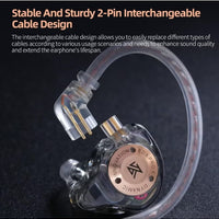 KZ EDX Pro X IEM in Ear Earphone, Single Dynamic Driver HiFi in-Ear Monitor with Ergonomic Shape, Wired Gaming Earbud, Detachable Cable for Audiophile (With Mic)