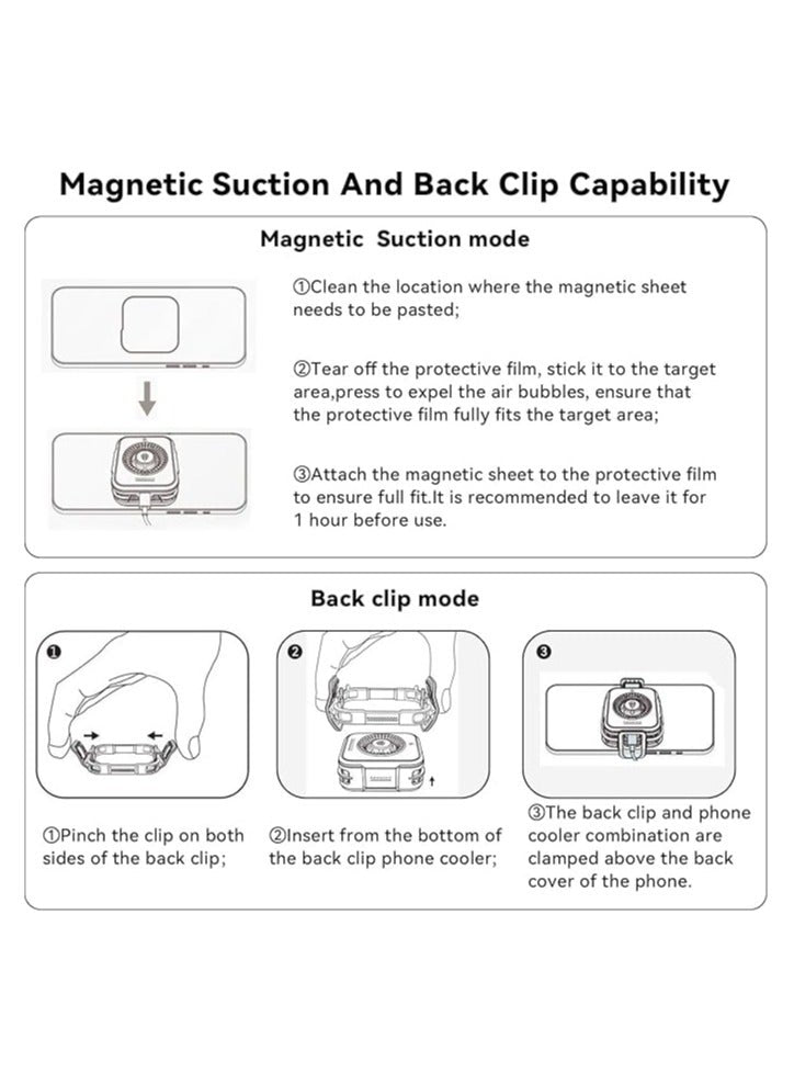 RedMagic Phone Cooler 5 Pro, Special Edition, 36W with Magnetic Suction and Back Clip, TEC Liquid Cooling Technology, 34% Power Boost, Blue and Pink Special Edition