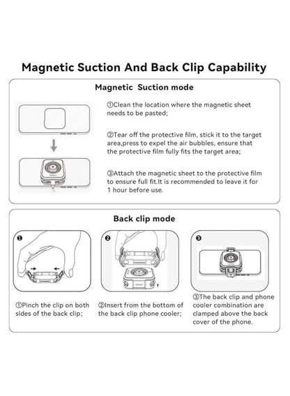 RedMagic Phone Cooler 5 Pro, Special Edition, 36W with Magnetic Suction and Back Clip, TEC Liquid Cooling Technology, 34% Power Boost, Blue and Pink Special Edition
