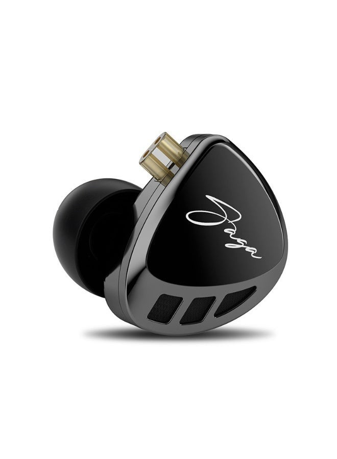 KZ Saga IEM Bass Improved Version, Wired 3.5mm HiFi In-Ear Monitor Earphones with HD Microphone and Single-Button Control, High-Performance Internal Magnetic Dynamic Driver, Deep Sub-Bass, Enhanced Midrange Vocals, Harman Curve Tuning, Immersive 360° Pano