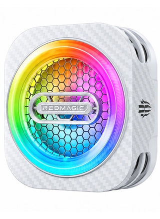 Phone Cooler RedMagic 6 Pro Plus Edition, 33W Magnetic Gaming Phone Cooler with 6000RPM Cooling Fan, RGB Light, 34dB Low Noise, with Magnetic suction sheet for iPhone, Android, Samsung, RedMagic, Tablets & Mobile Gaming, White