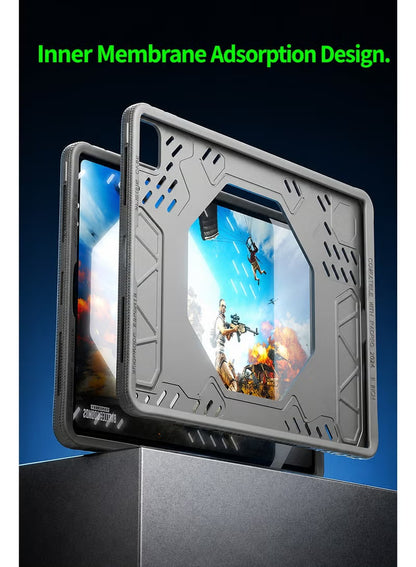 PLEXTONE GP60 3rd Gen Gaming Tablet Case for RedMagic Astra 3 Pro, Professional Silicone Protective Cover with Cooling Radiator Opening, 360° Shockproof Protection, Anti-Slip Surface, Durable Design for Gaming & Heavy Use