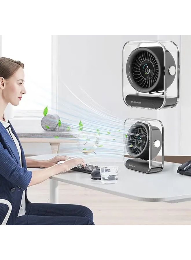CAFELE Transparent Desktop Fan Black