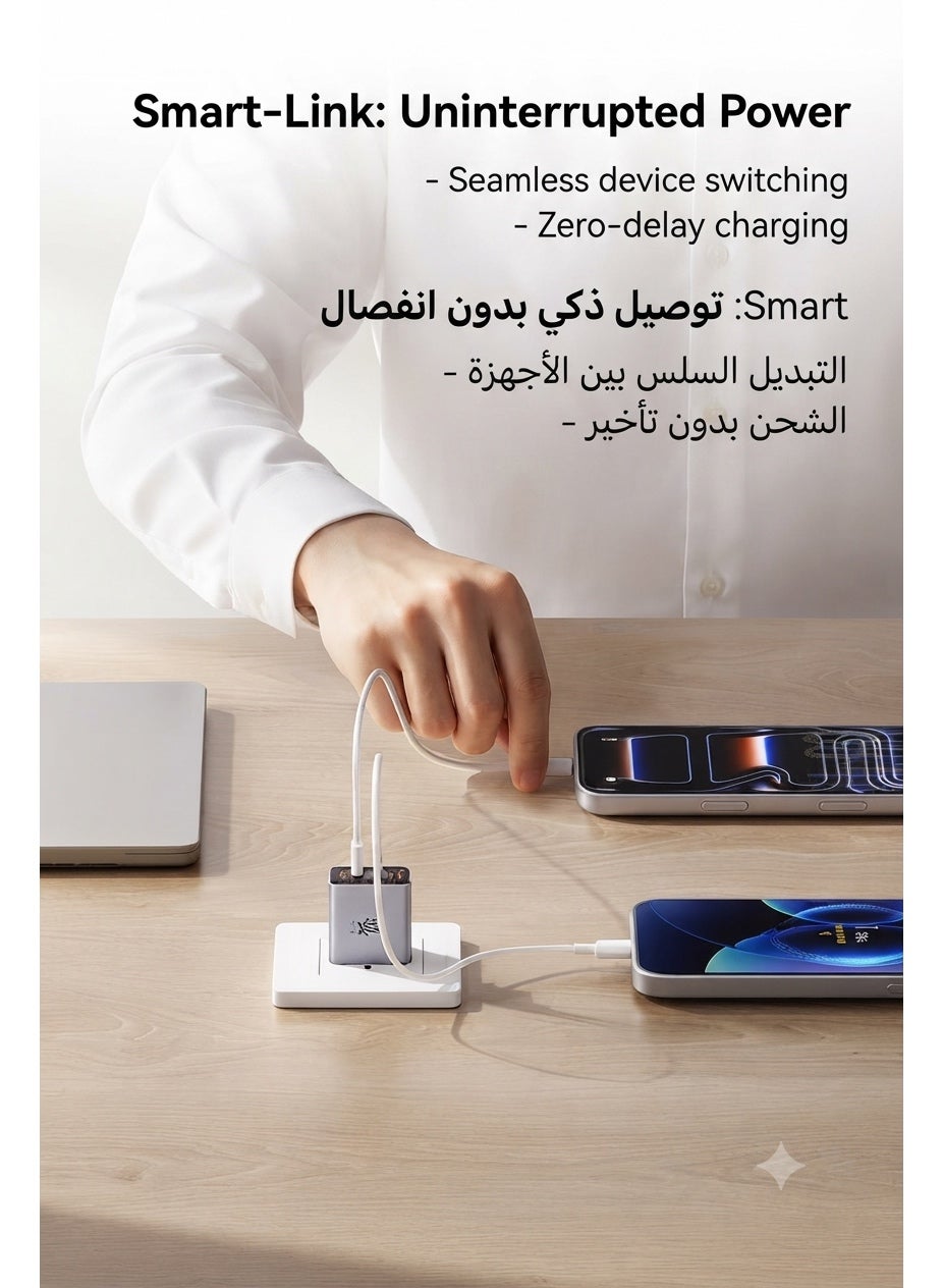 RedMagic DAO 67W GaN Fast Multi-Port Charger, Three-Port Compact Design, Foldabl