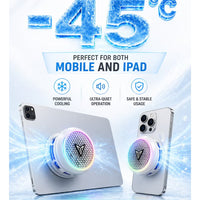 DigiFlydigi B9X Phone & iPad Cooler, 30W (-45°C) RGB Magnetic Cooling Fan with App Control, Ultra-Quiet Portable Cooling Pad, Strong Magnetic Attachment for iPhone, Android, RedMagic & iPad – Built for Intense Gaming, Perfect for FPS Games like PUBG Mobil