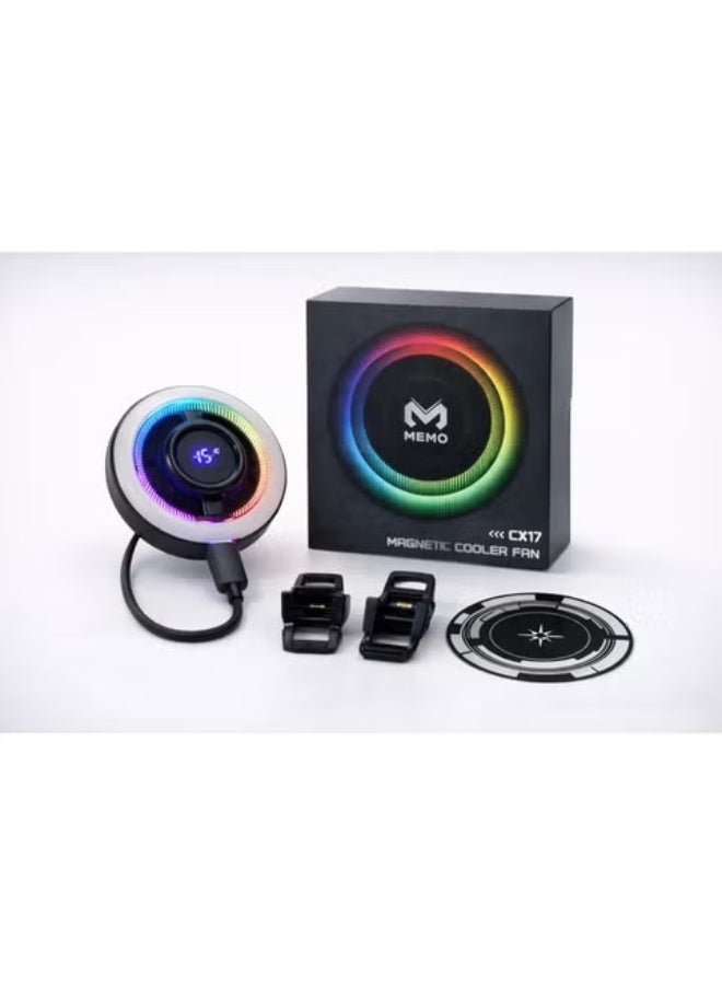 Memo CX17 Magnetic Smartphone Cooler, 15W Fast Cooling Semiconductor Radiator Fa