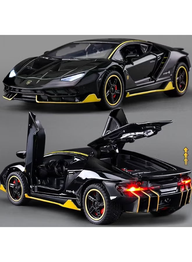 Lamborghini Centenario LP770-4 Concept – Premium Black and Gold Diecast Model Car with Opening Gullwing Doors, Perfect for Gifts, Office Desk Decoration, Kids’ Rooms, and Collectors