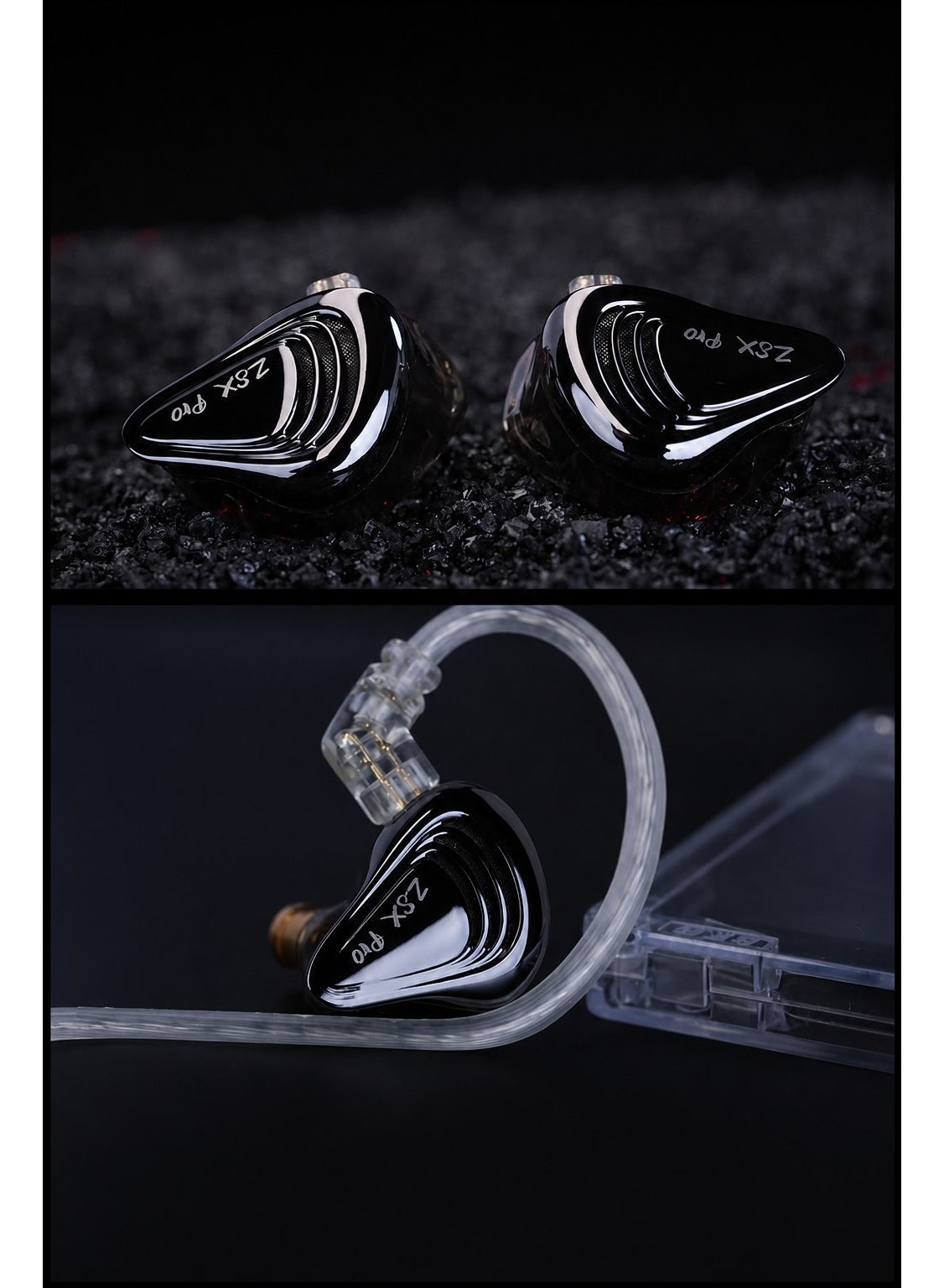 KZ ZSX Pro IEM 12-Driver Hybrid Earphones, 1DD+5BA per Side, Wired 3.5mm HiFi In-Ear Monitors with HD Microphone, Ultra-Linear Dynamic Driver, Balanced Armature Array, Precision Frequency Crossover, Wide Soundstage, Deep Bass, Metal Faceplate, Ergonomic R