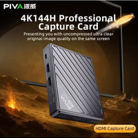 PIVA VD15 4K 144Hz & 360Hz Pass-Through Video Capture Card for Live Streaming an