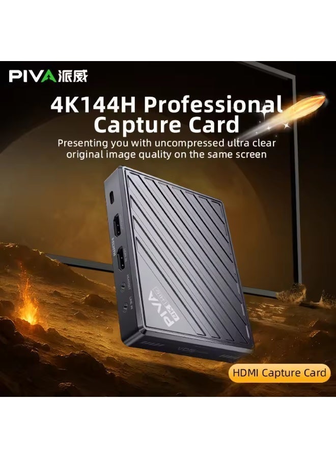 PIVA VD15 4K 144Hz & 360Hz Pass-Through Video Capture Card for Live Streaming an