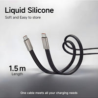 Basemo 240W Phone Holder Cable, USB-C Type-C Data Cable with PD Fast Charging, M
