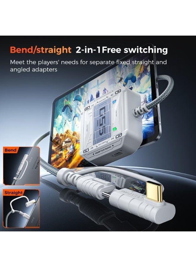 Plextone GS5 Pro Gaming Dongle Adapter & Converter, 5-in-1 USB-C to 3.5mm Audio 