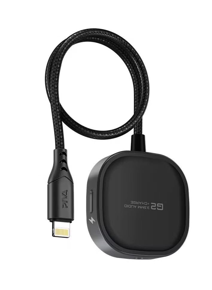 PIVA G2 iPhone AUX Lightning Converter Adapter Dongle – 3.5mm Headphone Jack with 21W Fast Charging, HD Clear Voice with Extra Bass, Zero Delay, Mic Supported, MFI-Certified – Compatible with iPhone 8, X, 11, 12, 13 & 14 Pro Max (Lightning + AUX)