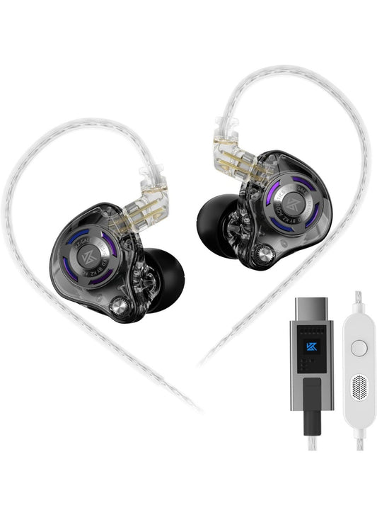 KZ Gale IEM Type-C Gaming with Built-in DSP Sound Card & Mic, Compatible with Re