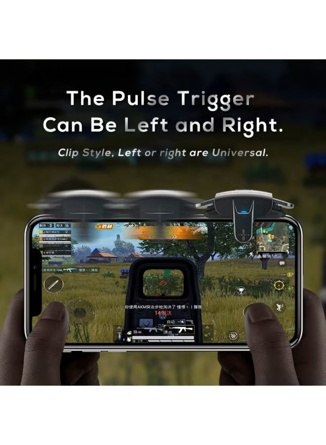 MEMO AK05 Automatic Laser Gaming Mobile Triggers, Super Fast Shooting, 25mah long lasting battery,High-Frequency Burst Mode, Alloy Buttons, IPhone/Android, Redmagic Compatible, PUBG Battlefield Accessory