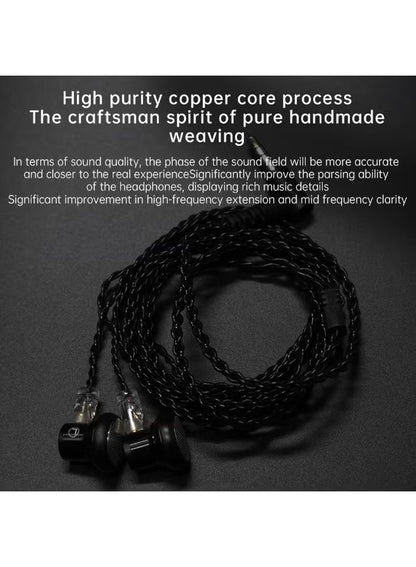 كابل صوتي ND 10-2 Hi-Fi من النحاس الخالي من الأكسجين، قابس 3.5 ملم، كابل تحسين سماعات أذن قابل للفصل ثنائي الدبابيس لسماعات مراقبة IEM، متوافق مع KZ و CCA و TRN و QKZ و CVJ
