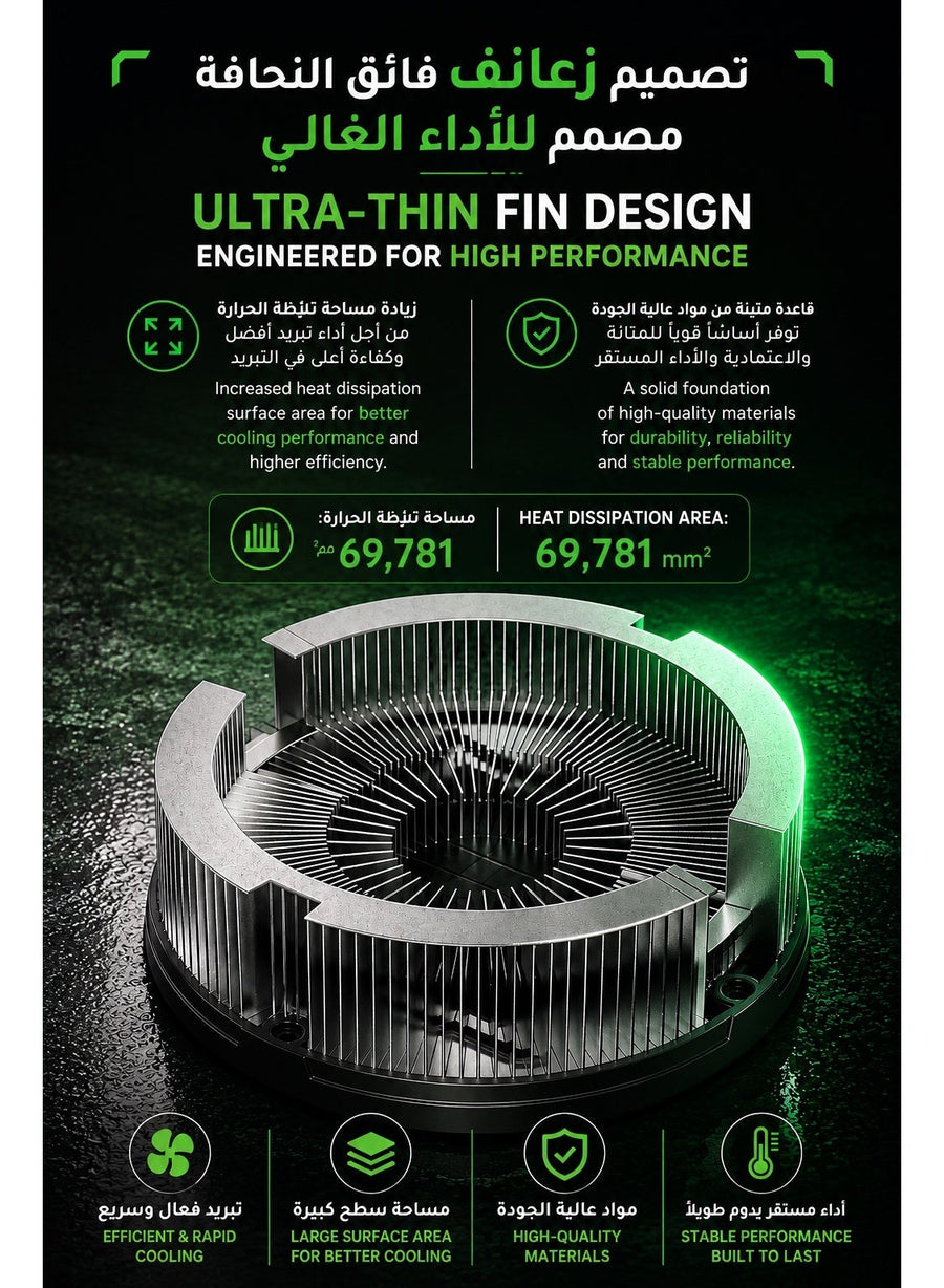 PIVA Titan T300 iPad Cooler, 40W Powerful Cooling, APP Smart Control, 360° Airflow Design & RGB Lighting