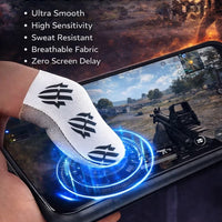 RedMagic 4 Gaming Finger Sleeves, Sweatproof Gaming Gloves Fingertip Silvercloth – Pro Finger Sleeves for Mobile/iPad Gaming ( 2 Pair - 4 pcs)