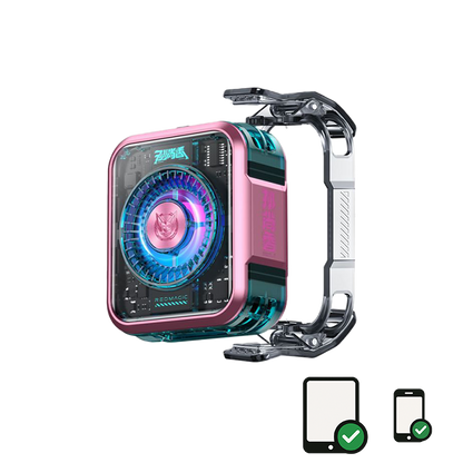 Pink RedMagic 5 Pro Magnetic Phone Cooler – Special Edition, 36W RGB Radiator Fan with Clip, Semiconductor Graphene Heatsink for Gaming, Streaming, iPhone, Android, iPad