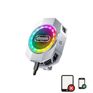 مبرد ريد ماجيك 6 للهاتف للألعاب، 30W مع مشبك قابل للسحب ومصباح RGB