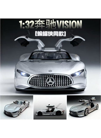 Mercedes-Benz AMG Vision GT Concept – Premium Silver Diecast Model Car with Opening Gullwing Doors, Perfect for Gifts, Office Desk Decoration, Kids’ Rooms, and Collectors