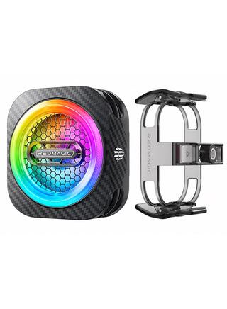 Phone Cooler RedMagic 6 Pro Plus Edition, 33W Magnetic Gaming Phone Cooler with 6000RPM Cooling Fan, RGB Light, 34dB Low Noise, Magnetic + Clip Mount for iPhone, Android, Samsung, RedMagic, Tablets & Mobile Gaming, Black