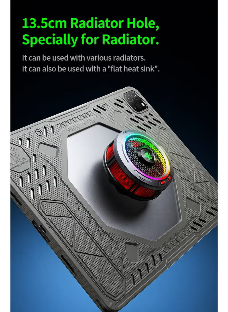 PLEXTONE GP60 3rd Gen Gaming Tablet Case for RedMagic Astra 3 Pro, Professional Silicone Protective Cover with Cooling Radiator Opening, 360° Shockproof Protection, Anti-Slip Surface, Durable Design for Gaming & Heavy Use