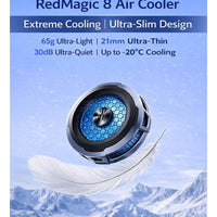 Phone Cooler RedMagic 8 Air – Ultra-Light 18W Magnetic Gaming Fan with Clip & Semiconductor Heatsink For Smartphones Android & iPhone, Perfect for RedMagic Astra (Perfect for PUBG Mobile, COD, Fortnite & More)