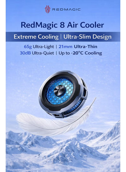Phone Cooler RedMagic 8 Air – Ultra-Light 18W Magnetic Gaming Fan with Clip & Semiconductor Heatsink For Smartphones Android & iPhone, Perfect for RedMagic Astra (Perfect for PUBG Mobile, COD, Fortnite & More)