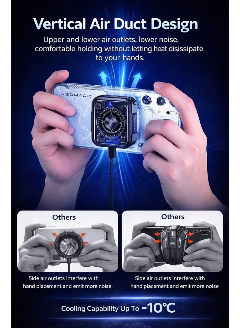 Phone Cooler RedMagic 5 – 30W Magnetic Gaming Fan with Semiconductor Heatsink | Magnetic Mobile Cooler for Android, iPhone, iPad & Tablets – Ideal for Mobile Gaming & Live Streaming