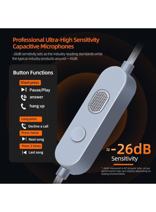 KZ Gale IEM Type-C Gaming with Built-in DSP Sound Card & Mic, Compatible with Re