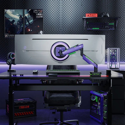 Humanex Humanex Premium Professional RGB Gaming Monitor Arm, Heavy Duty Single M