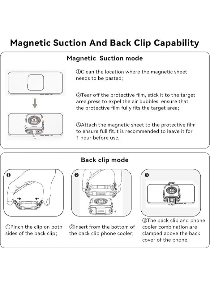 Phone Cooler RedMagic 5 – 30W Magnetic Gaming Fan with Clip & Semiconductor Heatsink | Magnetic Mobile Cooler for Android, iPhone, iPad & Tablets – Ideal for Mobile Gaming & Live Streaming