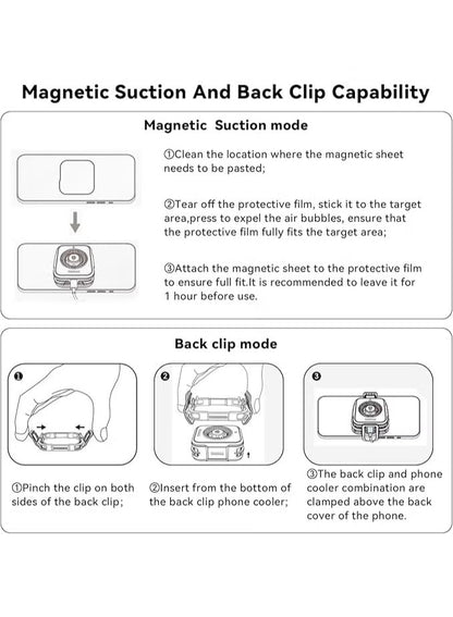Phone Cooler RedMagic 5 – 30W Magnetic Gaming Fan with Clip & Semiconductor Heatsink | Magnetic Mobile Cooler for Android, iPhone, iPad & Tablets – Ideal for Mobile Gaming & Live Streaming