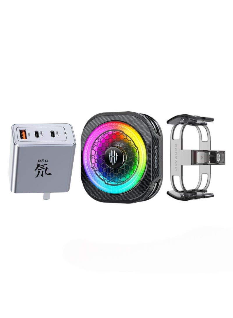Phone Cooler RedMagic 8 Pro Magnetic Phone/Tablet Cooler – 36W Ultra-Cooling Gaming Fan with 65W DAO Charger, Graphene Heatsink, Magnetic Mount & Clip – Powerful Cooling Fan for Smartphones, Tablets, iPad & Steam Deck (Perfect for PUBG Mobile, COD & More)