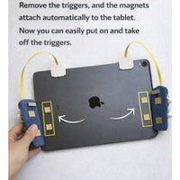 PAD Piano Triggers Automatic 8-Finger Gaming Triggers FV6 for iPad & Tablets –Professional Magnetic Control, High Responsiveness, No Screen Blocking, Compatible with iPad Pro, RedMagic Astra, RedMagic Nova, and All iPads for PUBG Mobile and Other Games